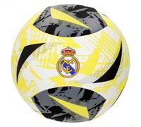 AKTIVE Real Madrid Balón de fútbol Ø21 cm T5, para Playa, para Piscina, Neopreno, Diseño Escudo Equipo, Pelota Infantil, +18 Meses (77866)