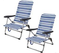 AKTIVE Set 2 Sillas Pleg ALU 5pos 61x50x85cm C/asa-Mykonos