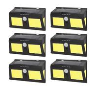 Aktive set 6 apliques solares led 500 lúmenes con sensor de movimiento y 3 modos de luz 12 cm