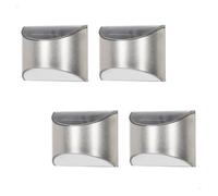 AKTIVE Set de 4 apliques solares LED, Luz blanca 5-10 lúmenes, acero inoxidable, Para pared, Resistente al agua IP44, Autonomía hasta 8 horas, Iluminación exterior para terraza y balcón (61581)