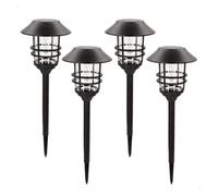 Aktive set de 4 balizas led solares luz cálida 6 lúmenes ip44