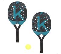 AKTIVE Set de Palas de Padel Playa con Pelota y Bolsa de Transporte, diseño Perforado, Ligeras y Resistentes, optimo para Exteriores (62058)