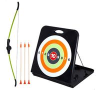 AKTIVE Set tiro en arco, Diana infantil, 3 flechas con ventosa, Tablero con soporte plegable, Juguetes niños 3 años, Juego de puntería (39533)