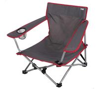 AKTIVE Silla camping plegable, 49x46x60 cm, Asiento bajo, Posavasos, Topes antivuelco, Soporta 110 kg, Estructura acero, Tejido poliéster, Asa de hombro, Plegado acordeón, Sillas plegables (63060)