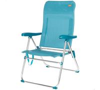 AKTIVE Silla de Playa Plegable, 5 Posiciones, Color Azul, Mide 47x62x95 cm, Soporta 110 kg, Topes antivuelco, Asas de Transporte, Sillas Respaldo reclinable (62467)