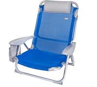 Silla de playa 4 posiciones con cojín y posavasos aktive