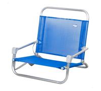 AKTIVE Silla plegable playa, acampada, 46x44x49 cm, Azul, Asiento bajo, Sin tubo delantero, Soporta 110 kg, Asa hombro de transporte, Estructura aluminio, Sillas camping plegables ligeras (62678)