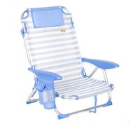 Aktive silla playa baja multiposición 51x45x76 cm marinera con bolsillos 64 cm