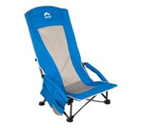 Aktive silla plegable baja y transpirable azul c/bolsillo y posavasos 94 cm