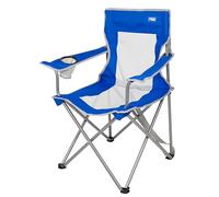AKTIVE Silla plegable camping ultraligera, Peso máximo 110 kg, Incluye posavasos y reposabrazos, 46x46x82 cm, Silla alta: 41cm, Costuras reforzadas y respaldo transpirable (52879)