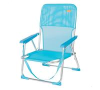Aktive silla plegable de playa 44x40x72 cm azul con asa