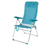 Aktive silla plegable de playa alta multiposición 47x67x110 cm azul con asa 67 cm