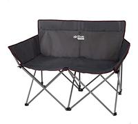 AKTIVE Silla Plegable Doble, Medidas 107x63x88cm, Capacidad 2 Personas - Peso máximo 110kg por Persona, Estructura de Acero, Silla Alta :47 cm, Ligera, fácil de Plegar y Transport (52882)