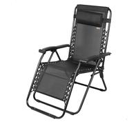ColorBaby Tumbona textileno y Aluminio Aktive 52 x 68 x 104 cm Color Negro