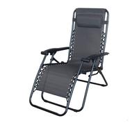 Aktive silla plegable jardín gravedad cero gris 2 posiciones