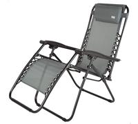 AKTIVE Silla Plegable, Gravedad Cero, Azul, con cojín y reposapiés, Cómoda y Resistente, Antivuelco, Acero y textileno, Máximo 110 kg, Jardín, Camping, Tumbonas Plegables para Exterior (61143)
