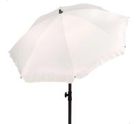 Aktive - Sombrilla 200 cm, color neutro, con protección UV50, para jardín, poliéster, 8 varillas, para terraza, para balcón, para exterior, funda incluida, parasoles