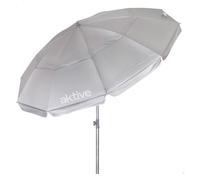 Aktive sombrilla de playa 10 varillas 220 cm gris inclinable uv50
