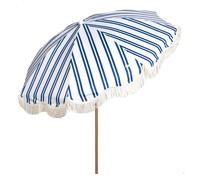 Aktive sombrilla de playa 8 varillas 200 cm a rayas con flecos 200 cm
