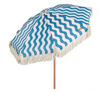 Aktive sombrilla de playa 8 varillas 200 cm ondas marinas con flecos 200 cm