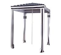 Aktive sombrilla de playa convertible en carpa 145 cm rayas blanco y negro