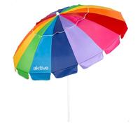 Aktive sombrilla playa 16 varillas 200 cm multicolor inclinable uv50 200 cm