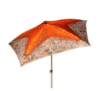 Aktive Starfish Ø180cm Uv40 Inclinable Mast Beach Umbrella Naranja Ø180 cm