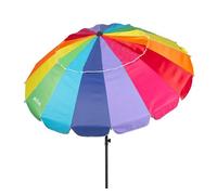 Aktive 195 Cm Antivition Beach With Inclinable Mast And Uv50 Protection Beach Umbrella Multicolor