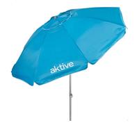 Aktive sombrilla playa antiviento 8 varillas 240 cm azul 220 cm