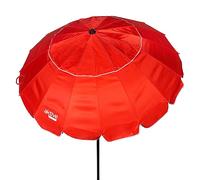 AKTIVE Sombrilla Playa Antiviento con protección UV50, Parasol playa con altura regulable y mástil inclinable, Ultrarresistente al viento, Incluye bolsa para fácil transporte