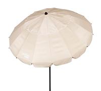 AKTIVE Sombrilla playa antiviento plegable Crema Ø195 cm, Inclinable, Con protección UV 50, paravientos, sombrilla parasol grande (62275)
