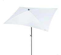 Aktive - Sombrilla rectangular 180x120 cm, color neutro, con protección UV30, para jardín, poliéster, 4 varillas, para terraza, para balcón, para exterior, funda incluida, especial balcón, parasoles