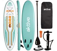 AKTIVE Tabla Paddle Surf Hinchable Iniciación All-Round, Ligera, Medidas 320x81x15 cm, con Superficie Antideslizante, Incluye hinchador, Remo, 3 Aletas y Kit de reparación (62057)