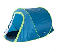 Aktive Tienda de Campaña Pop Up, 2 Personas, Incluye Piquetas, Varillas Fibra de Vidrio, Tejido Poliéster 190T, Columna de Agua 800 mm, Peso 1.36 kg, Doble Techo, Mosquiteras, 120 x 220 x 95 cm