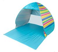 Aktive - Tienda de playa pop up, 140x160x110 cm, 2 personas, multicolor, con suelo y ventana, varillas de acero, protección UV50, índice impermeabilidad 200 mm, incluye bolsa transporte, carpas
