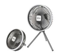AKTIVE 63095 Ventilador frío silencioso, 3 en 1, Ø17 cm, Incluye trípode y Soporte, Luz LED Blanca, 3 Modos Aire, Cargador USB Incluido, Carga en 1,5-5 h, Ventiladores silenciosos para Dormir