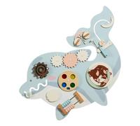 Aktivitätswand - 2200g Delphin / 1600g Krokodil | Holz Spielzeug Zur Entwicklung Der Feinmotorik, Wand Aktivitätszentrum Für Kinder Zuhause, Vorschule, Kindergarten, Spielzimmer