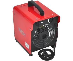 Akto alefactor eléctrico - Ventilador - Control de heladas - Calefactor de obra WDH-BGP03 con ventilador integrado y una potencia calorífica máxima de 3.000 vatios (3 kW)