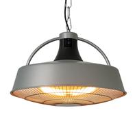 Aktobis WDH-210S Radiador de techo | hasta 2.100 vatios, de metal | Mínimo efecto deslumbrante, mando a distancia | certificado para uso en exteriores, calentador de balcón, carpa, terraza