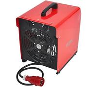Aktobis WDH-BGP09 Termoventilador eléctrico profesional | 9 kW, 16A, 400 v | Calefactor industrial 9000W, corriente trifásica, ventilador integrado, metal, portátil | para obras, industria y depósitos