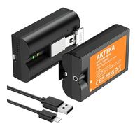 AKTTKA 2-Pack 6500mAh Batería Recargable para Ring Doorbell 2/3/3 Plus/4, Stick Up CAM (2ª & 3ª Gen), Spotlight CAM, Peephole CAM, Baterías de Repuesto Li-Ion 3.65V con Carga Directa.
