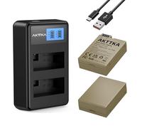 AKTTKA Batería de Repuesto LP-E8 1980 mAh (2 Unidades) y Cargador rápido Dual para Canon LP-E8, Compatible con Canon EOS Rebel T2i, T3i, T4i, T5i, 550D, 600D, 650D, 700D, Kiss X4, X5, X6