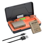 AKTTKA Batería EN-EL14 para Cámara Nikon | Pack 2X 1680mAh 7.4V con Cargador Plegable 20W + Cable USB-C | Compatible con D3100/D3200/D5100
