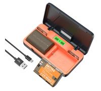 AKTTKA Batería LP-E6 (2 x 3000 mAh) con Carga rápida de 20 W y Funda portátil - Compatible con Canon LP-E6/LP-E6N y EOS 5D Mark II/III/IV, 6D, 6D Mark II, 7D, 7D Mark II, 60D, 70D, 80D, 90D