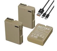 AKTTKA EN-EL14 1680mAh Baterías(Paquete de 3) con Cable de Carga USB-C 2 en 1 para Nikon D3100/D3200/D3300/D3400/D3500/D5100/D5200/D5300/P7000/P7100/P7200/P7700/P7800/Df