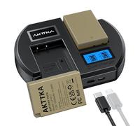AKTTKA - Lote de 2 baterías LP-E17 con Carga USB-C y Cargador Dual para Canon EOS R8, RP, R10, R50, R100, 200D, 250, 77D, 750D, 760D, 800D, 850D, M6 II, M5, M3, T6i, T6s y Plus