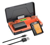 AKTTKA NP-FZ100 Batería 2280mAh (2 Unidades) - Cargador Rápido 20W con Almacenamiento para Sony A7iii, A7iv, A7C, A6700, A6600, ZV-E1, ZV-E10ii, FX3, FX30, A9, A9S, A7R3, A7R4,Pantalla LCD Y SD