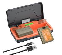 AKTTKA NP-FZ100 Batería 3000mAh (2 Unidades) - Cargador Rápido 20W con Almacenamiento para Sony A7iii, A7iv, A7C, A6700, A6600, ZV-E1, ZV-E10ii, FX3, FX30, A9, A9S, A7R3, A7R4,Pantalla LCD y SD