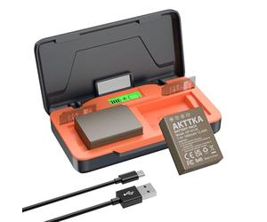 AKTTKA NP-W126S/W126 Batería 1680mAh (2 Packs) 20W Carga Rápida para Fujifilm X100F/X100VI/X-A1/X-E1/X-E2/X-E3/X-M1/X-Pro1/X-T1/X-T3/X-T30/X-T50/HS30EXR/HS35EXR/HS50EXR, Pantalla LCD, Memoria SD