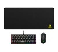 Akuma Sentai C05 Gaming Set 3 en 1 Alfombrilla para Teclado y Mouse XXL | Teclado 60% 69 teclas, ratón 7200 DPI XXL Pad 900 x 400 mm Anti-Ghosting Compatible con PC PS4 PS5 Xbox